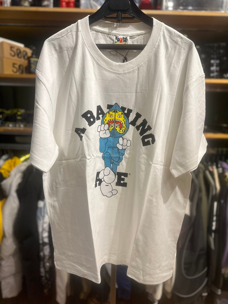 Camiseta BAPE Tiger Milo College Branca - Pronta Entrega