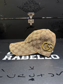 Boné Gucci Gold Aba Curva Logo Lateral - Pronta Entrega