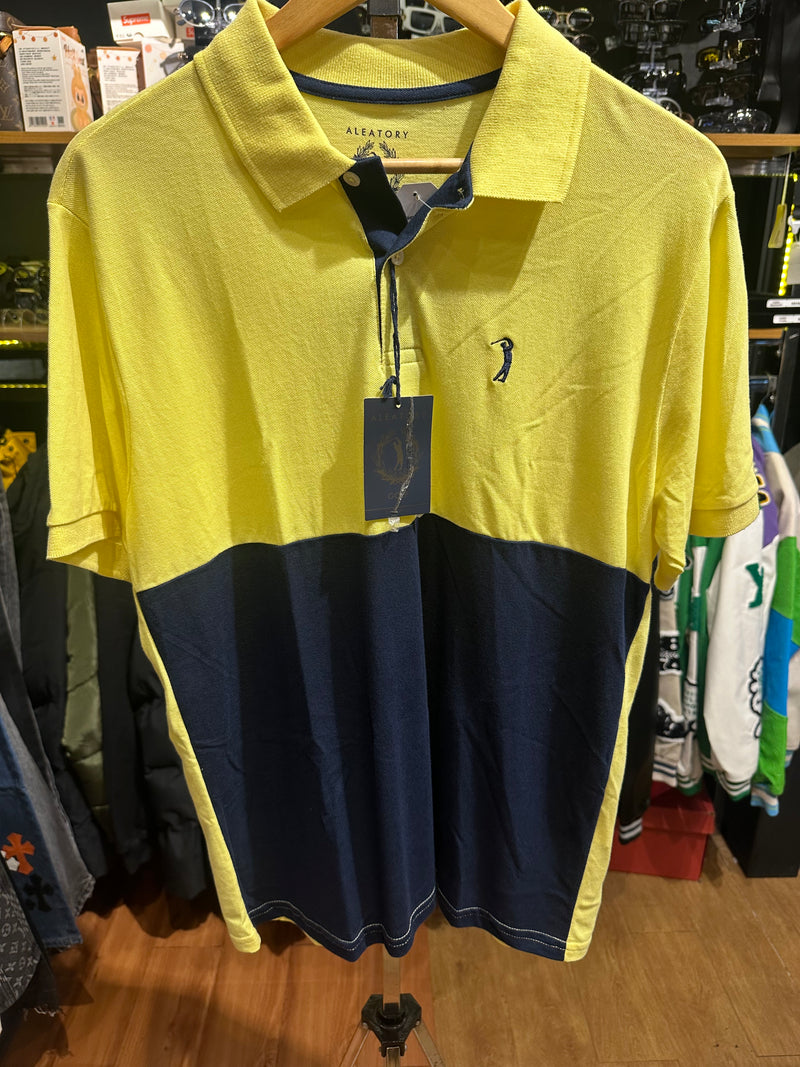 Camisa Polo Aleatory Amarelo/Azul - Pronta Entrega
