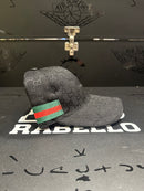 Boné Gucci Black Aba Curva Faixa Lateral - Pronta Entrega