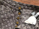 Calça Louis Vuitton Distressed Baggy Monogram Jeans - Encomenda
