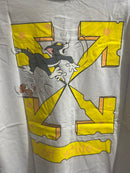 Camisa Off-White Tom & Jerry White/Yellow - Pronta Entrega