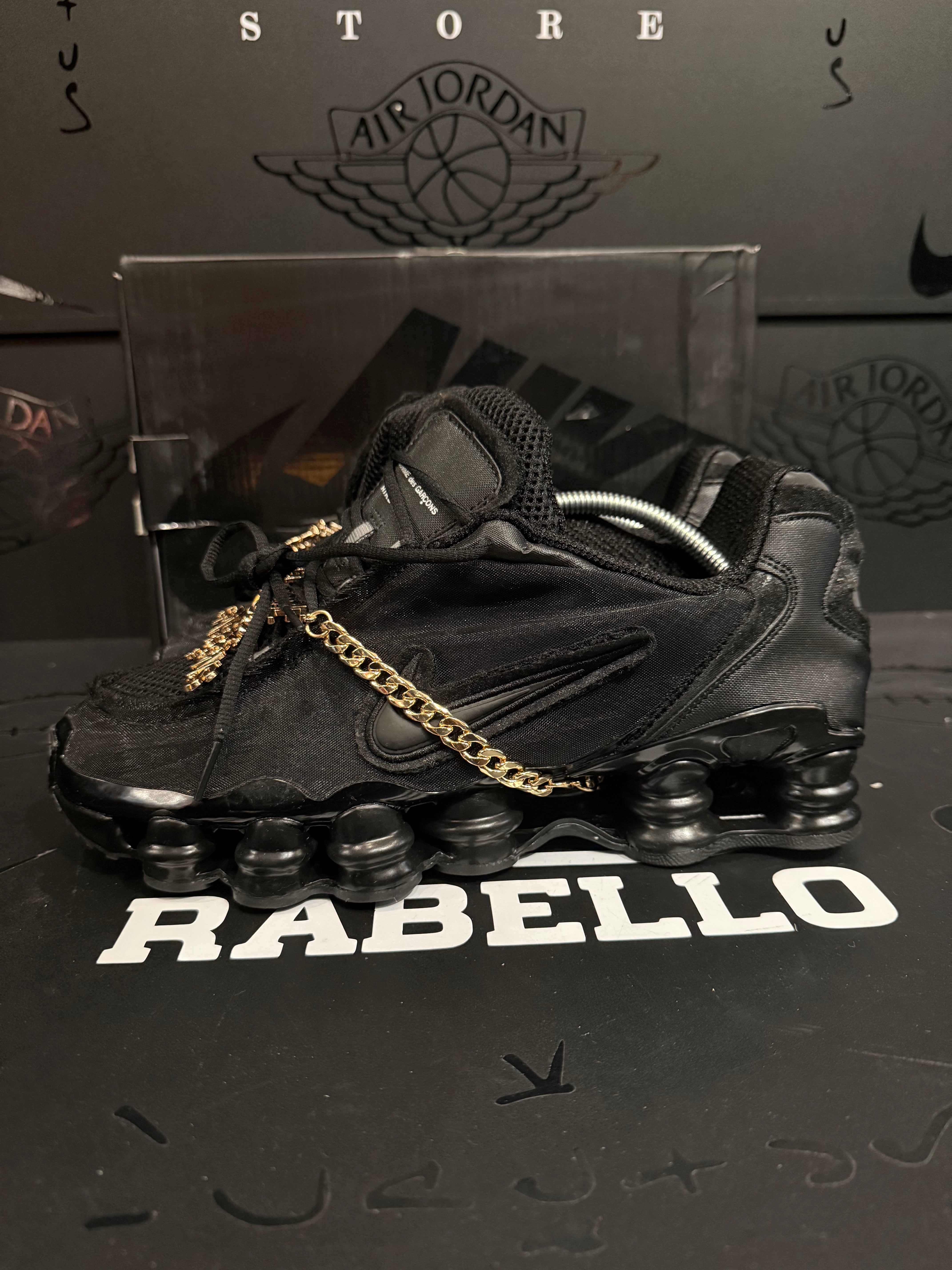Tênis Nike Shox TL Comme des Garçons Black - Pronta Entrega