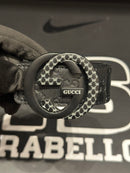 Cinto Gucci Black Fivela Interlocking GG 110 CM  - Pronta Entrega