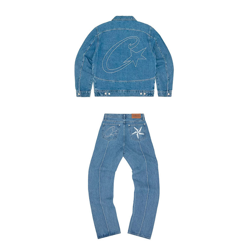 Conjunto Corteiz C-Star Denim Jeans - Encomenda