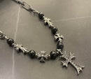 Colar Chrome Hearts Vintage Y2K Prata - Pronta Entrega