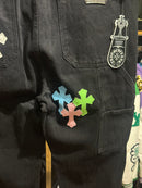 Calça Jeans Preta Chrome Hearts Patch Carpenter - Pronta Entrega