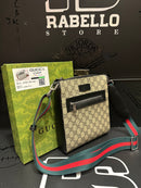 Bolsa Gucci Carteiro Transversal Bege Preto - Pronta Entrega