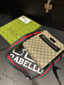 Bolsa Gucci Carteiro Transversal Bege Preto - Pronta Entrega