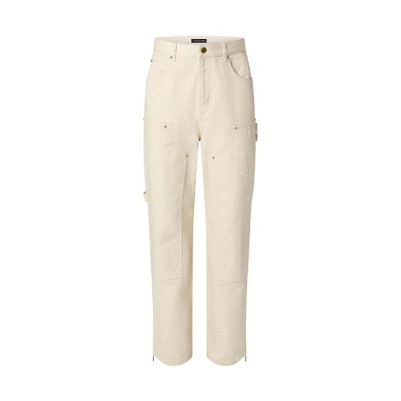 Calça Louis Vuitton Monogram Workwear Carpenter Cream - Encomenda