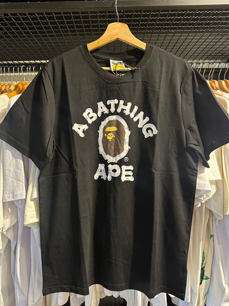 Camiseta BAPE ‘Abathing Ape’ Small Logo Preta - Pronta Entrega