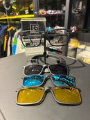 Óculos Rayban Slim Armação Preto Clip-On 3 em 1 Multi Cores - Pronta Entrega