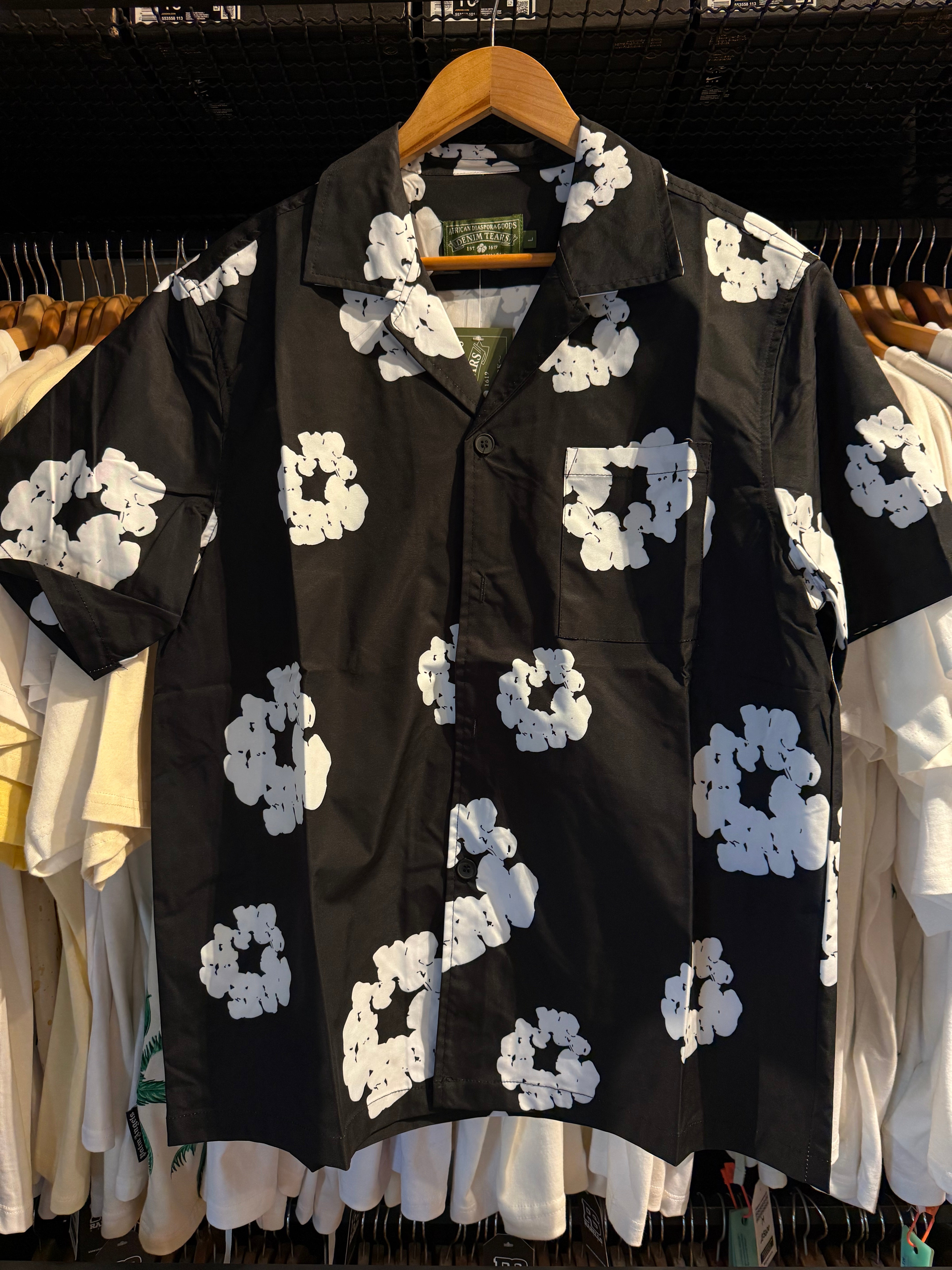 Camisa DENIM TEARS Botão Estampada - Pronta Entrega