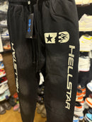 Calça Hellstar Moletom Track Print Destonado Preto - Pronta Entrega