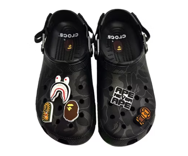 BAPE x Crocs Classic Clog Preto - Encomenda