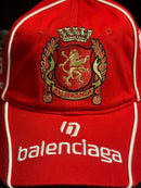 Boné Balenciaga Vermelho Aba Curva Soccer Cap - Pronta Entrega