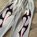 Calça Hellstar Grey Future Flame Sweatpants - Encomenda