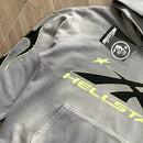 Moletom Hellstar Logo Flame Grey/Green - Encomenda