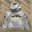 Moletom Hellstar Logo Flame Grey/Green - Encomenda