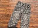 Calça Louis Vuitton Distressed Baggy Monogram Jeans - Encomenda