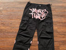 Calça Minus Two Cargo Preto/Rosa - Encomenda