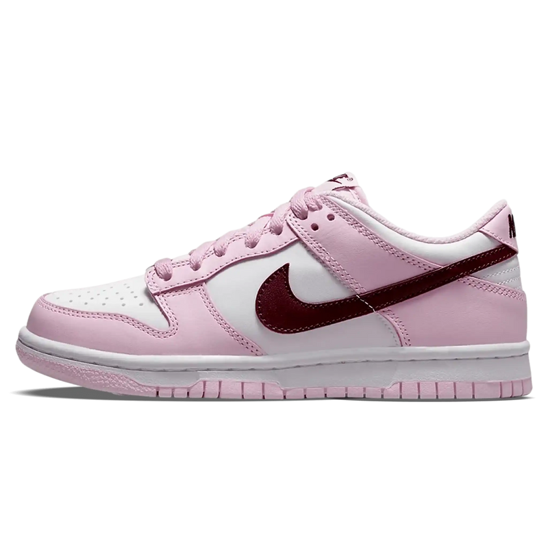Tênis Nike Dunk Low Feminino "Pink Red Foam White" Rosa - Encomenda