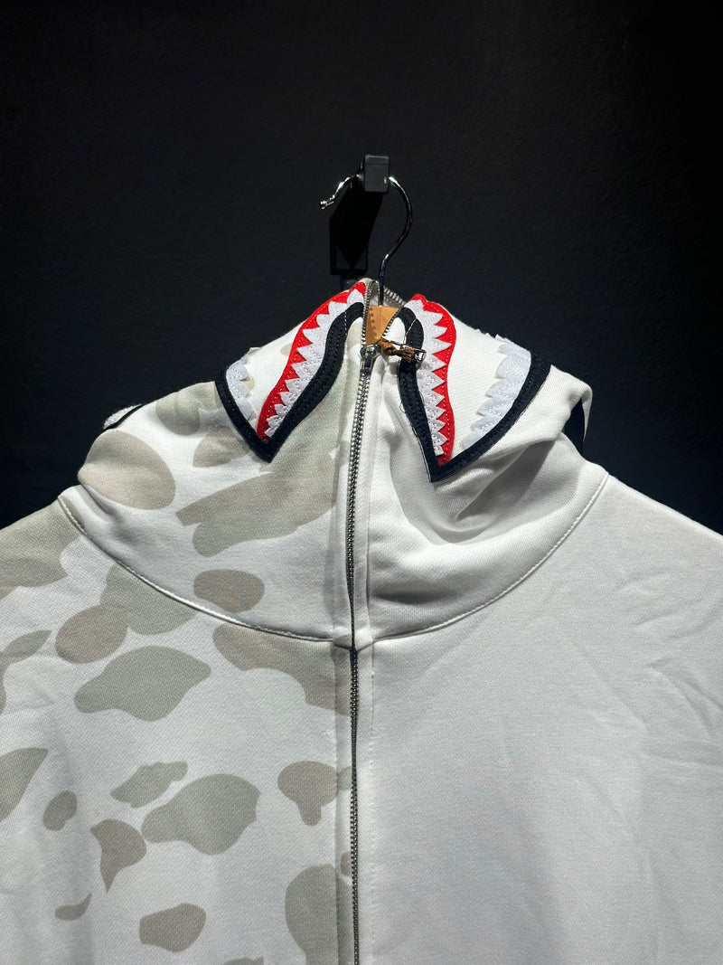 Jaqueta Bape Shark Half Camo White Full Zip - Pronta Entrega