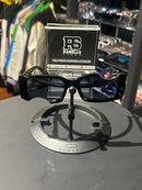 Óculos Off-White Retangular Preto Recortado Logo Branco Lente Preta  - Pronta Entrega