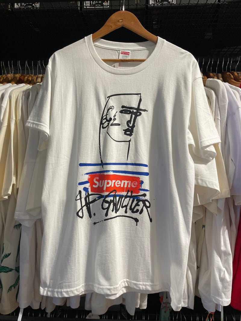 Camiseta SUPREME x JEAN PAUL GAULTIER  Branca - Pronta Entrega