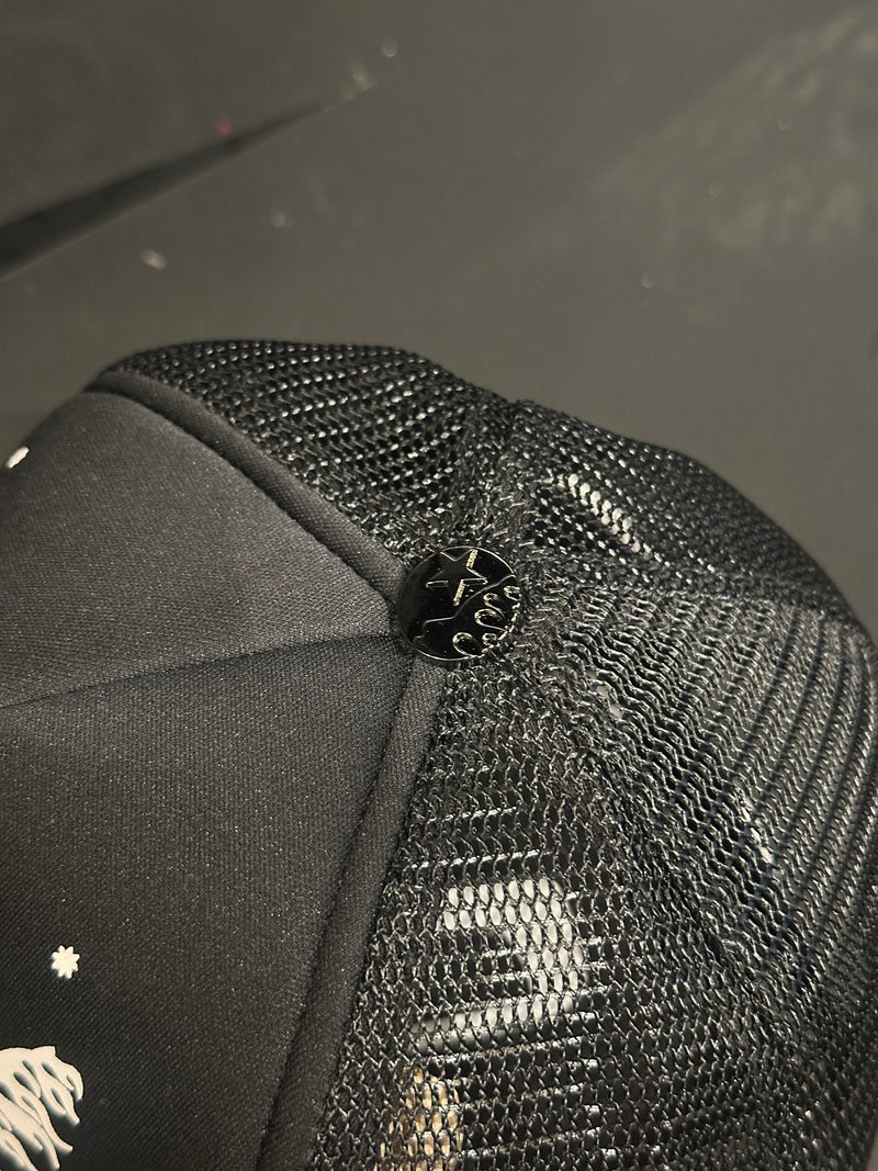 Boné Hellstar Aba Curva Trucker Black - Pronta Entrega