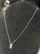 Corrente Veneziana Prata Escapulário “Pai Nosso” 35 CM - Pronta Entrega