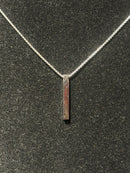 Corrente Prata Pingente Barra 60 CM - Pronta Entrega