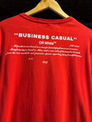 Camiseta OFF WHITE BUSINESS CASUAL Vermelho - Pronta Entrega