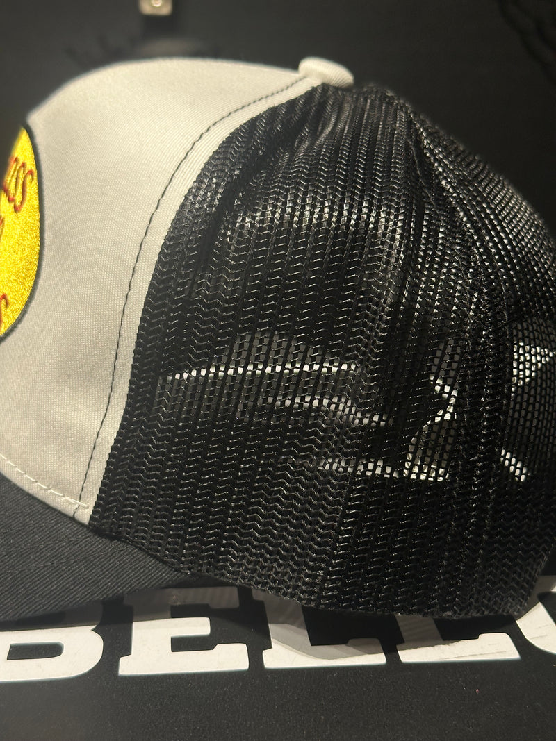 Boné Aba Curva Trucker Bass Pro Shops Black/White - Pronta Entrega
