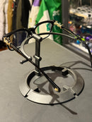 Óculos Chrome Hearts Armação Preto Logo Gold Lente Clear - Pronta Entrega