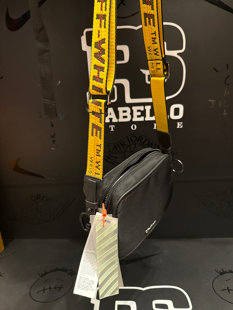 Bolsa Off-White Cross Body Transversal Industrial Preto - Pronta Entrega