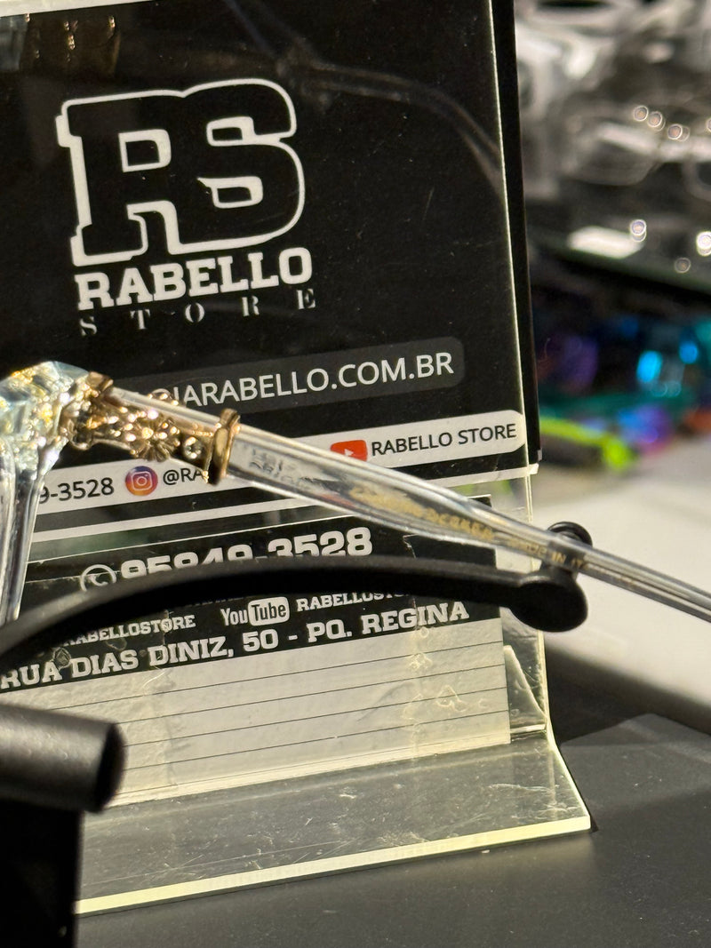 Óculos Chrome Hearts Armação Transparente Gold Lente Clear - Pronta Entrega