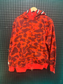 Jaqueta Bape Shark Camo Red Dual Hoodie Full Zip - Pronta Entrega