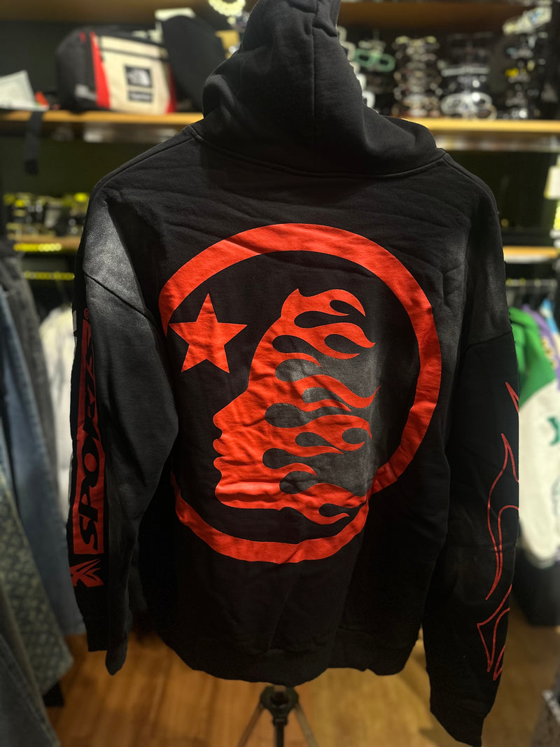 Moletom com Gorro Hellstar Records Future Flame Preto - Pronta Entregar