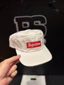 Boné Supreme 5 Panel Washed Chino Twill Camp White - Pronta Entrega