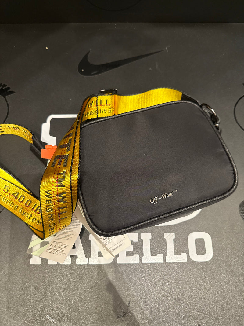 Bolsa Off-White Cross Body Transversal Industrial Preto - Pronta Entrega