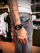 Relógio Gaga Milano Preto Emborrachado - Pronta Entrega