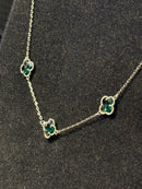 Colar Van Cleef Green - Pronta Entrega