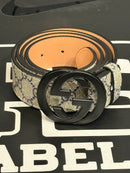 Cinto Gucci Estampado Fivela GG Preta - Pronta Entrega