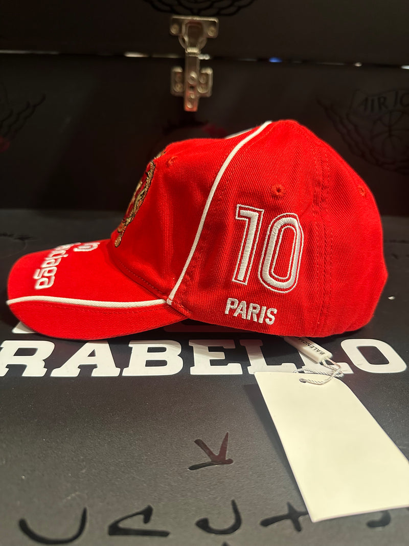 Boné Balenciaga Vermelho Aba Curva Soccer Cap - Pronta Entrega