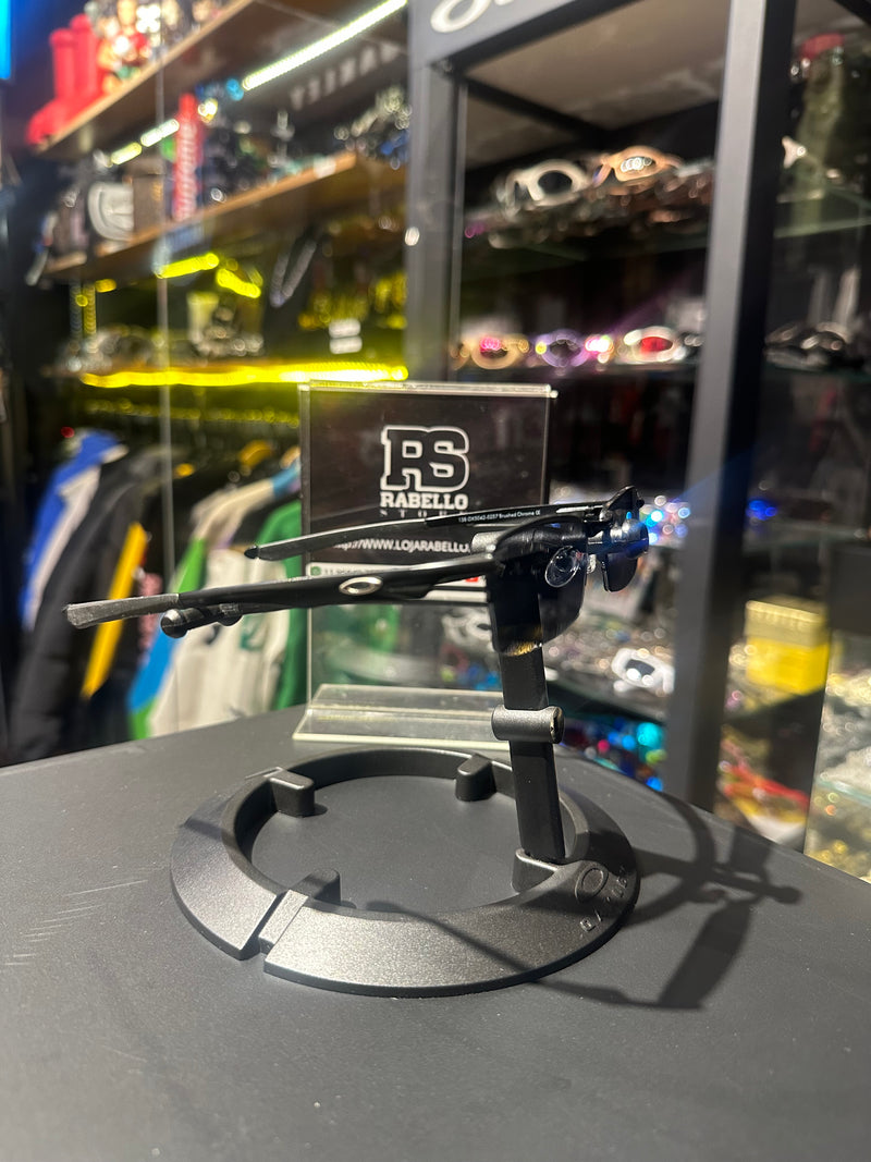 Óculos Oakley Lupa Do Vilão Preto Lente Espelhada Preta - Pronta Entrega