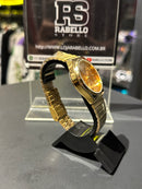 Relógio Casio Quartz Premium Fundo Gold - Pronta Entrega