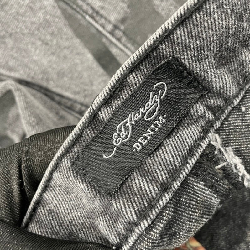 Calça Ed Hardy Jeas Skull Vintage Destonado