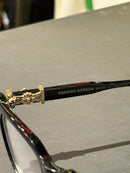 Óculos Chrome Hearts Armação Preto Logo Gold Lente Clear - Pronta Entrega