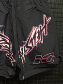 Short Hellstar Waxed Nylon Athletic Black - Pronta Entrega